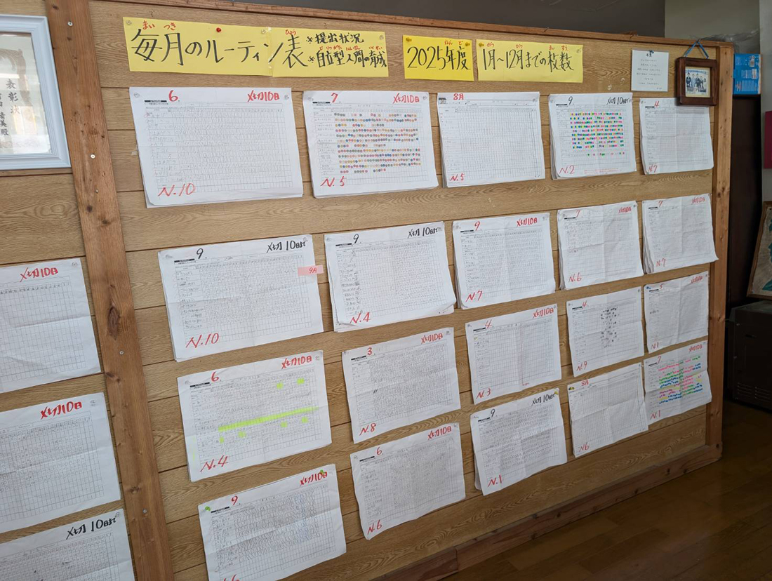 学研教室で書いていたルーティン表です